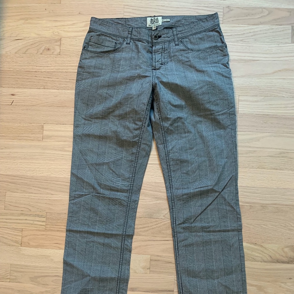 Mens Juicy black and white pants, 32 waist